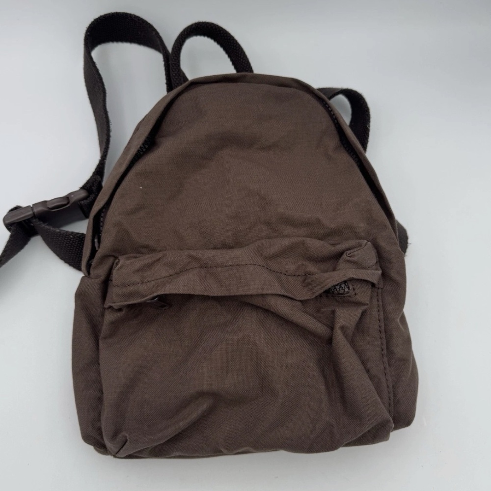 John Galt Brandy Melville Backpack Brown Nylon Canvas Straps Casual Everyday Bag